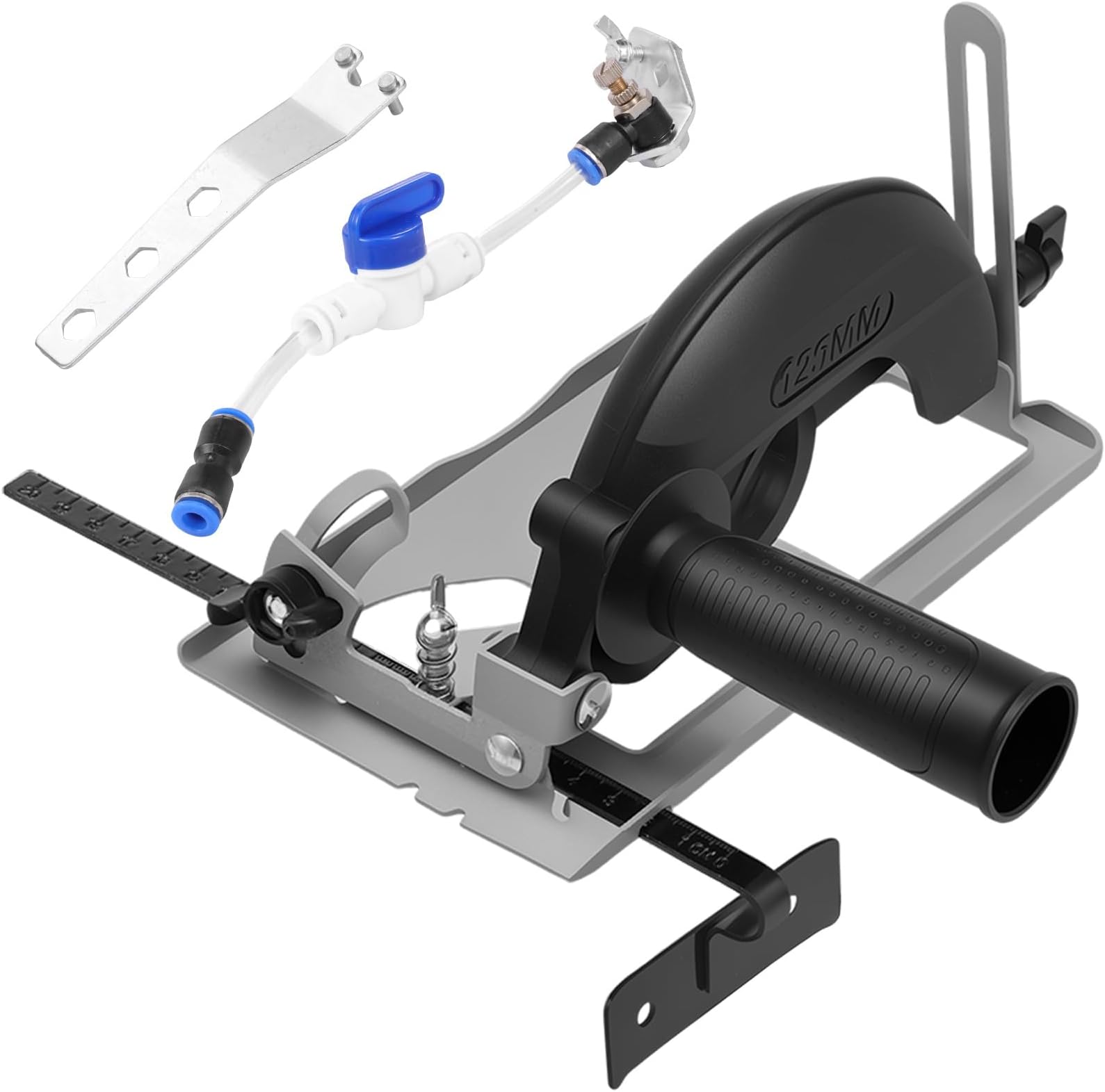 Angle Grinder Stand, 45° Adjustable Angle Grinder Holder Accessories Cover, 0-40mm Cutting Depth, Angle Grinder Cutting Bracket Machine Slotting Base for 100 125 Type Angle Grinder