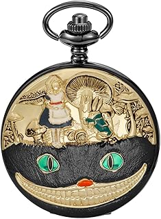 Tiong Women's Pocket Watch Quartz Arabic/Roman Numerals Dial Pocket Watches with Necklace Pendant for Womens Girls