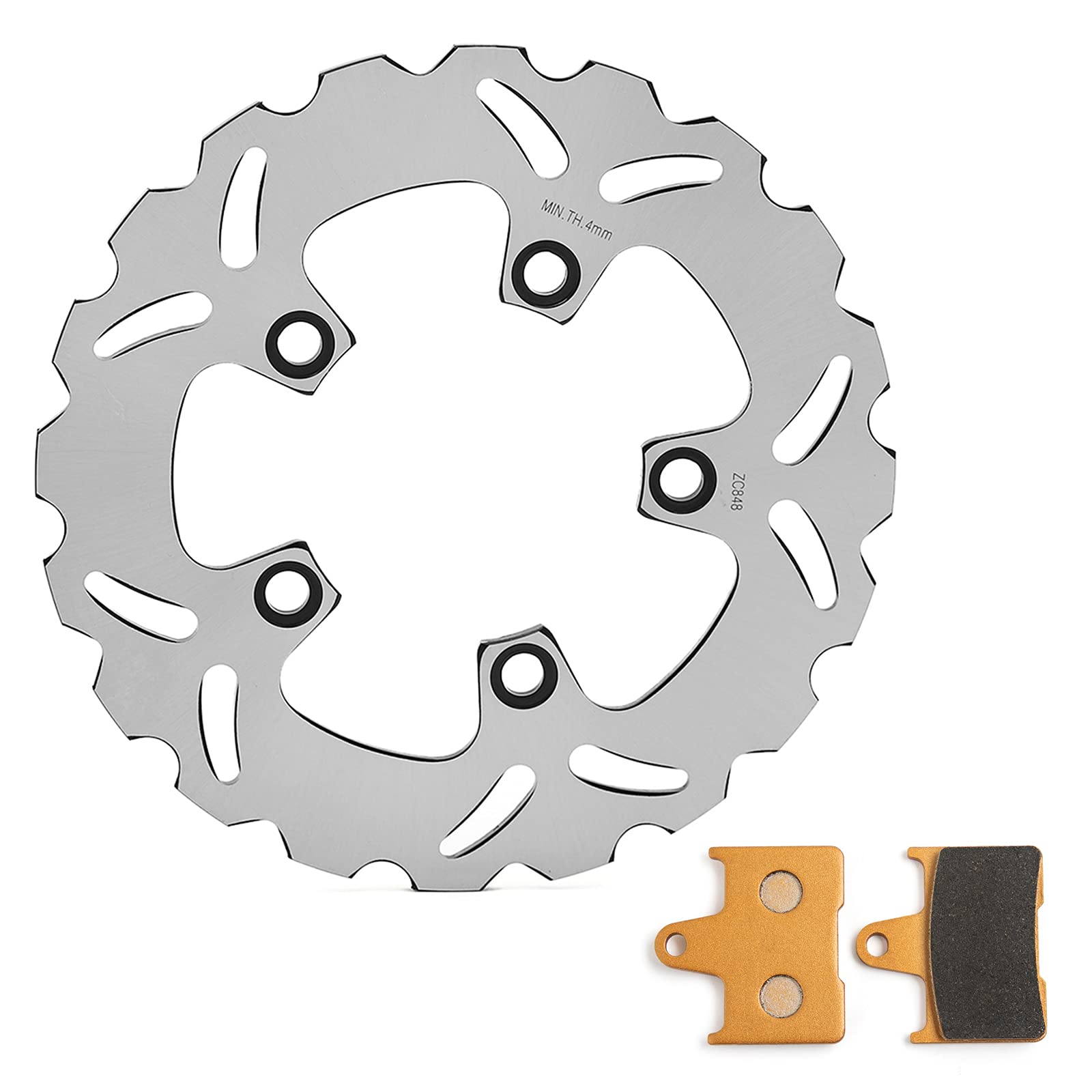 Rear Brake Disc Rotor Pads Kit for Suzuki GSXR 600 750 2004 2005 GSXR1000 2001-2006