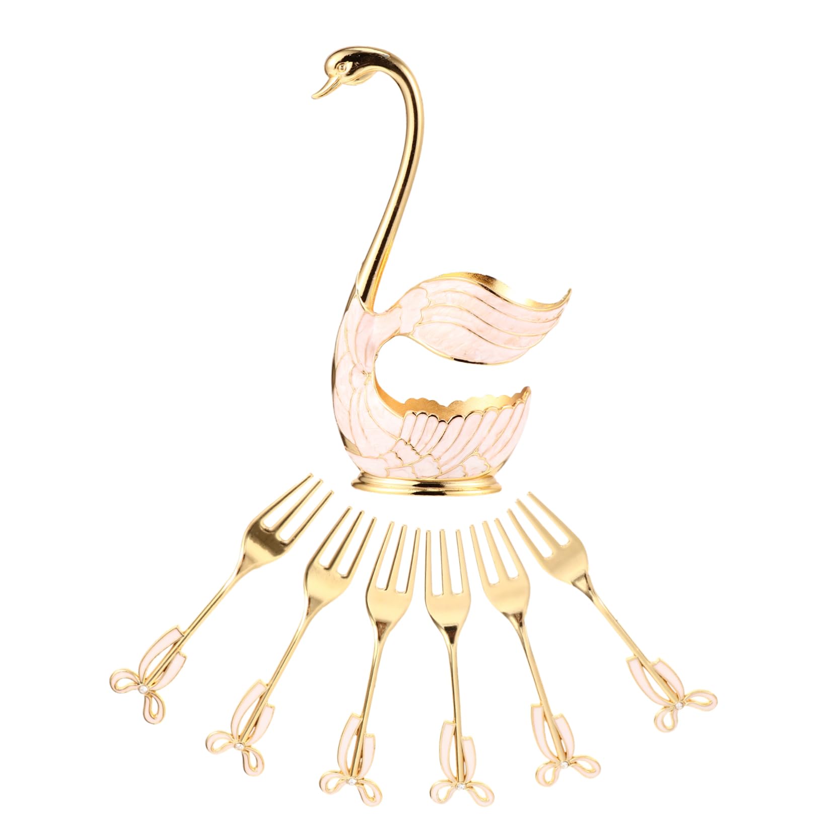 Homoyoyo Elegant Fork Set 1 Set of Fruit Cake Dessert Forks for Appetizers Snacks Kitchen Gadgets Zinc Alloy Rustproof