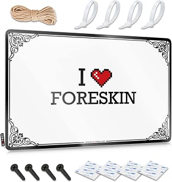 Personalized Man Cave Sign I Love Foreskin Tin Sign Funny Home Bar Signs Funny Street Signs30X40CM