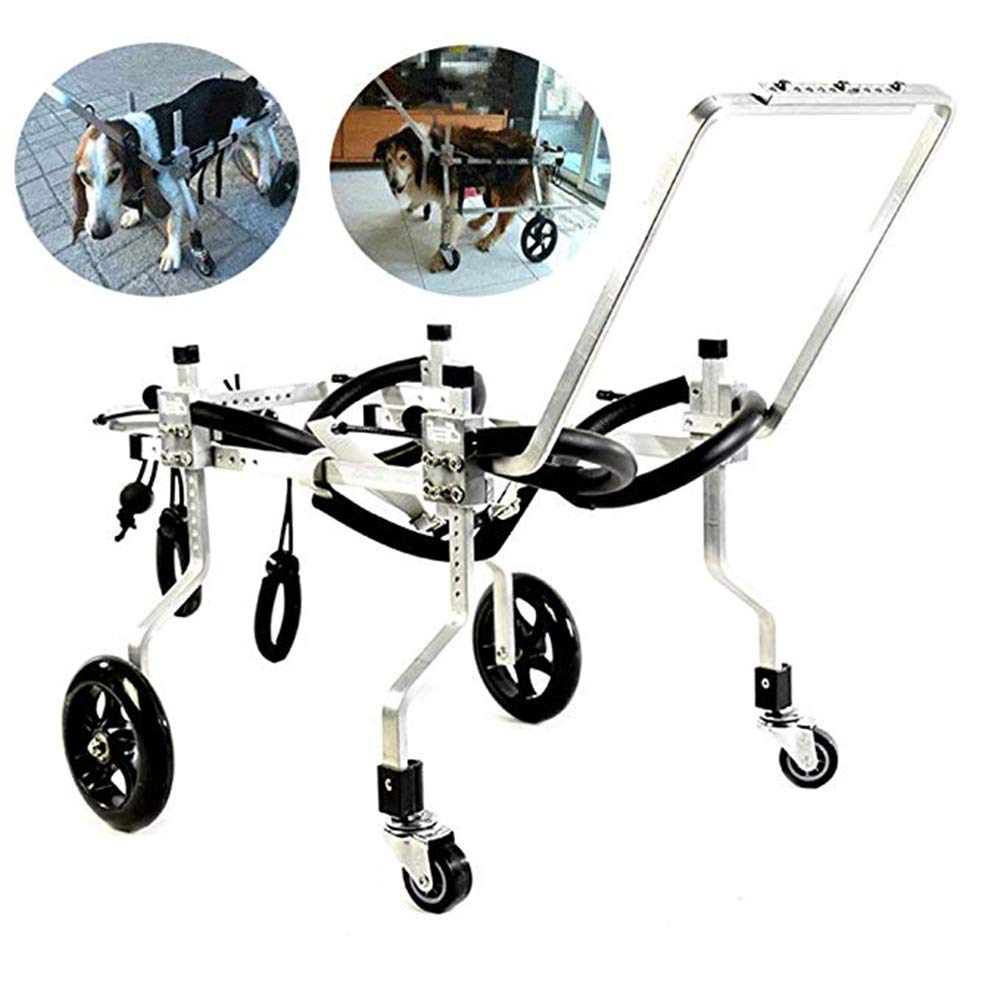 Buy 4 Wheel Dog Wheelchair,Adjustable Full Body Support Cart Pet