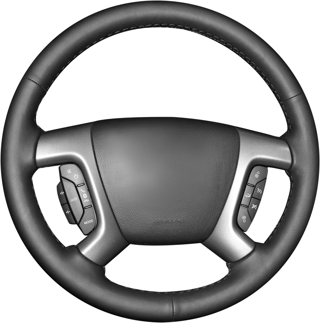 MEWANT Steering Wheel Cover for Chevry 2008-2013 Silverado 1500 / Chevy Silverado 2500 3500/2007-2013 2014 Tahoe / 2007-2014 Suburban 1500/2007-2013 Avalanche 1500/2009-2015 Traverse/Express