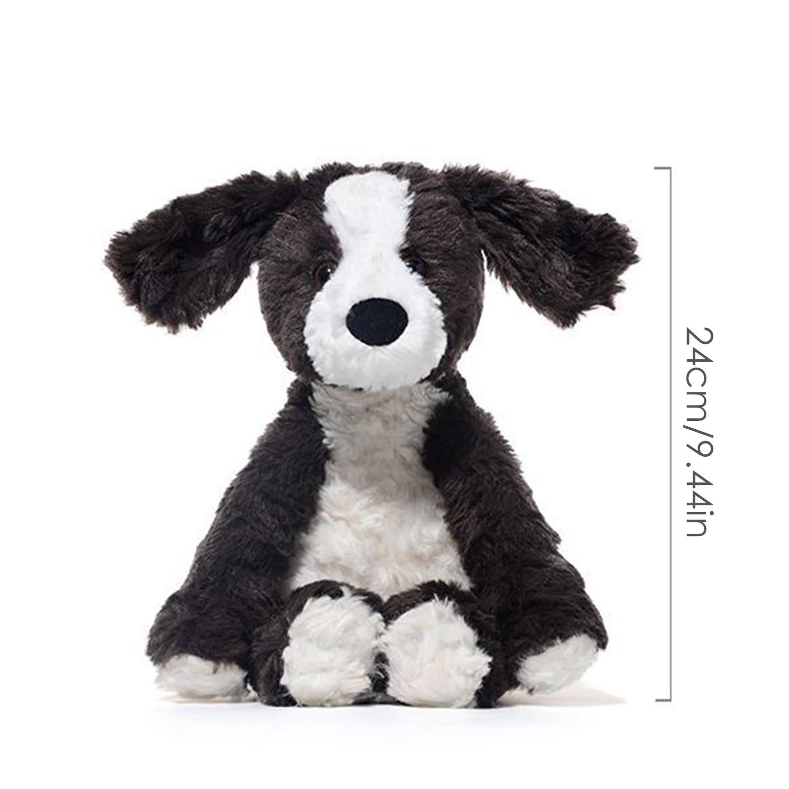 Amazon | ボーダーコリー犬のぬいぐるみ、白黒の犬のぬいぐるみ