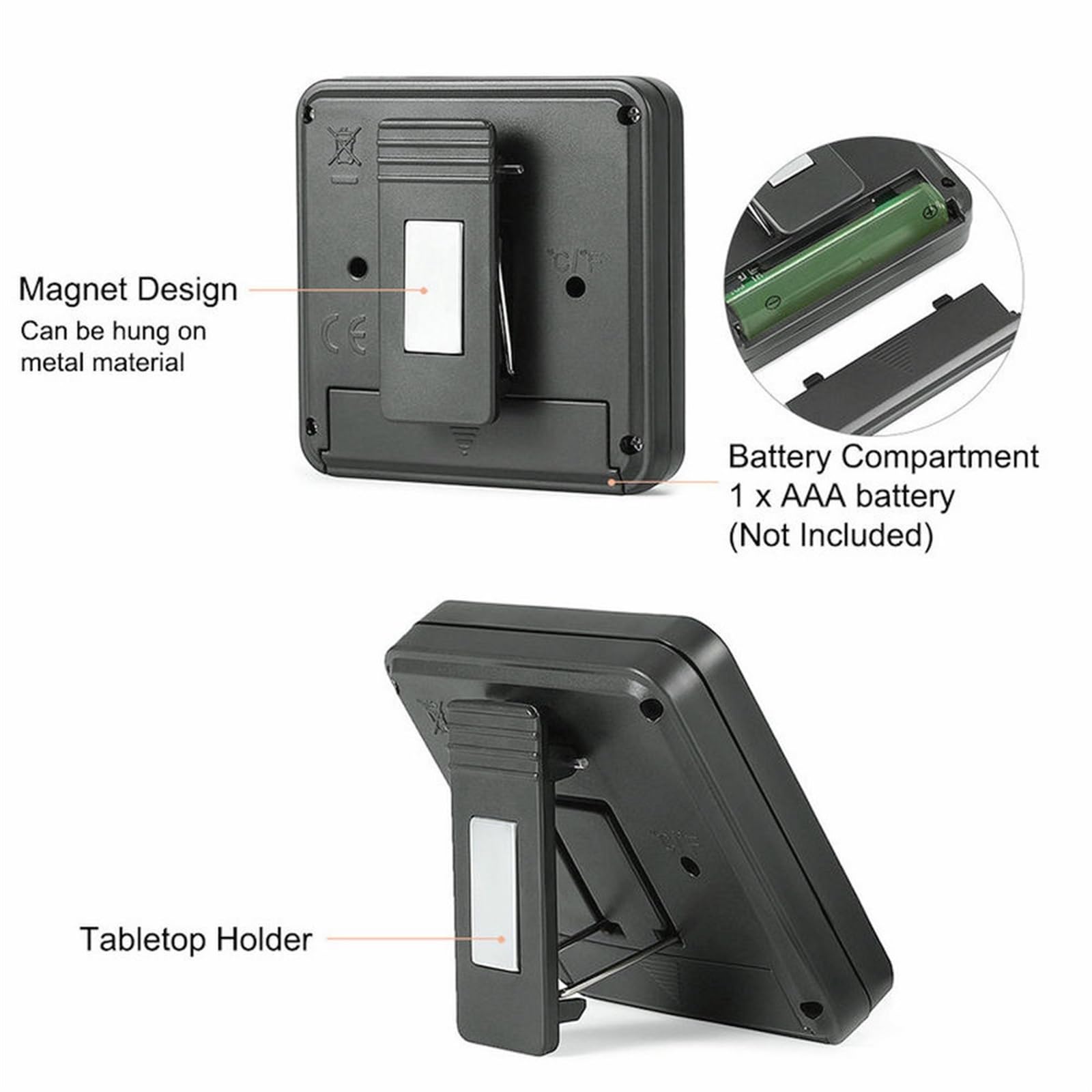 Misuratore digitale di temperatura e umidità Display LCD Termoigrometro for incubatrice da esterno con sonda for sensore di uova da cova for animali domestici