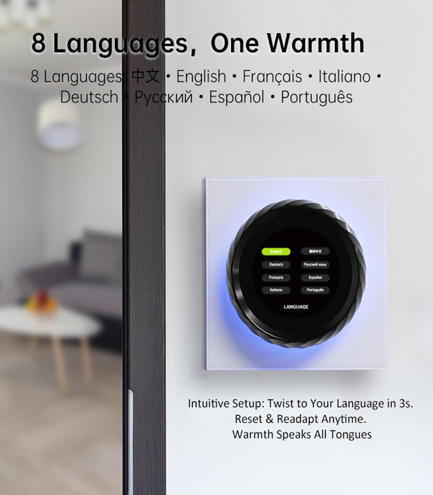 Smart‑Thermostat Farbbildschirm Drehknopf für Warmwasserheizung