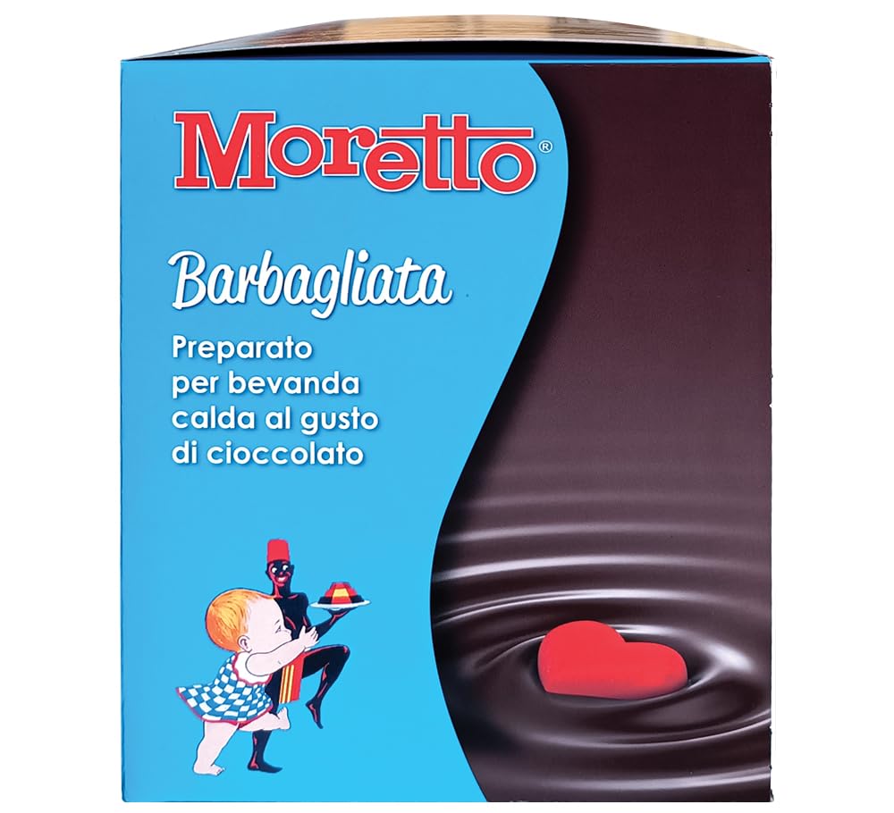 MORETTO Barbagliata - preparato in polvere per cioccolata calda in tazza - gusto CIOCCOLATO - 1 scatola con 50 bustine