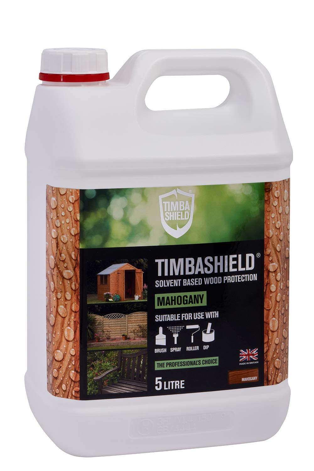 Buy Timbashield Solvent Based Wood Protection Mahogany 5L Wood