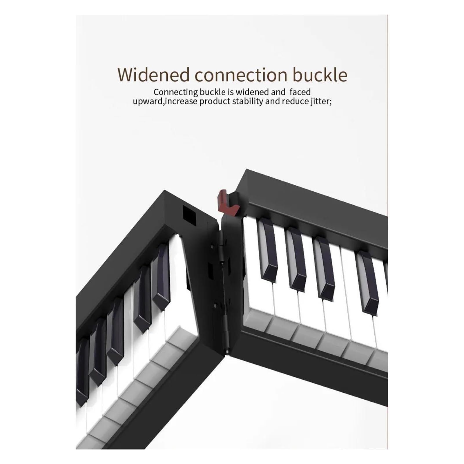 Tastiera Elettronica Professionale Pianoforte Pieghevole 88 Tasti Pianoforte Elettronico Per Adulti Principianti Controller MIDI Tastiera Musicale Professionale Portatile(White,EU)