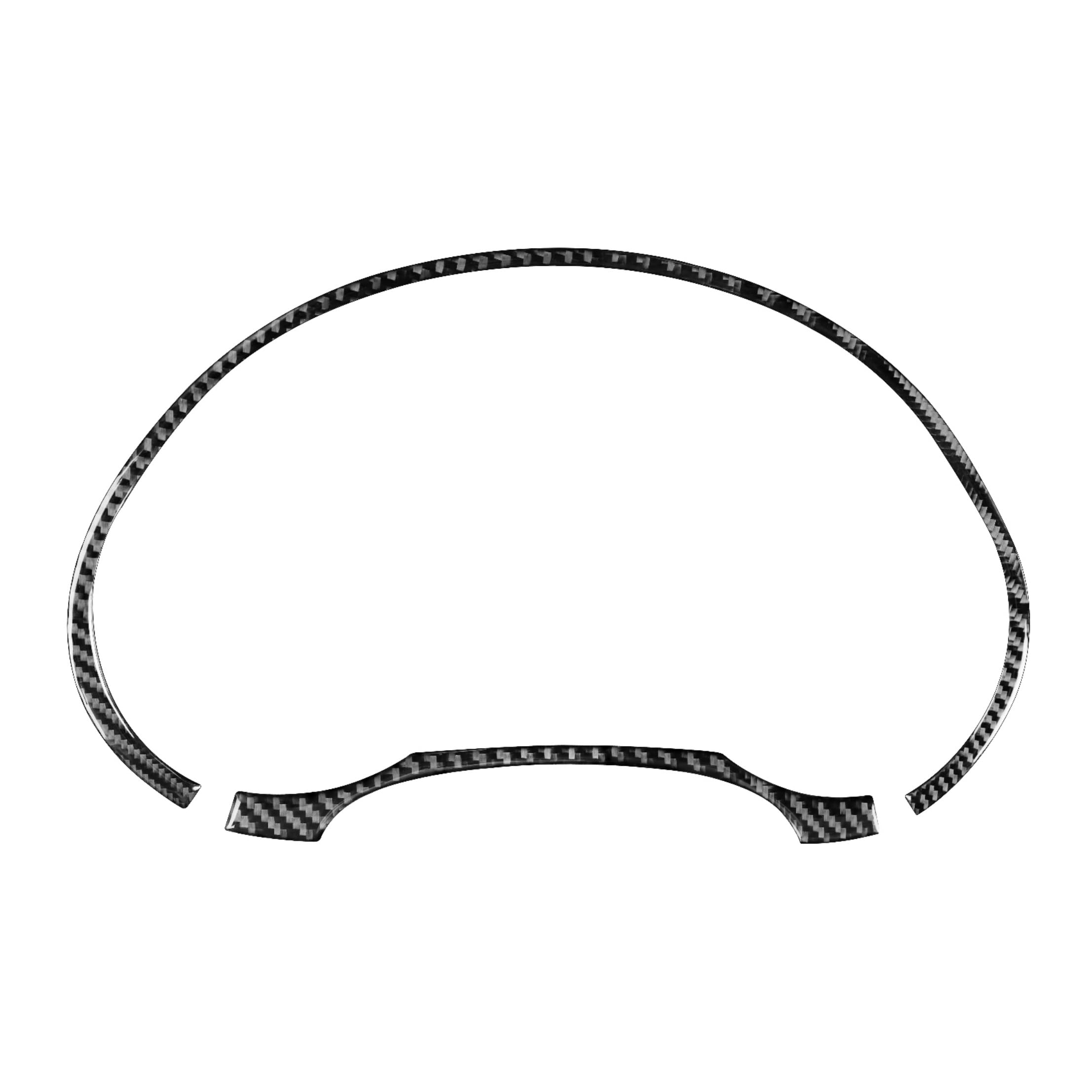 Accessoire de voiture en fibre de carbone compatible avec Audi A3 S3 8V 2013-2019 (panneau de compteur de vitesse, tachymètre 04)