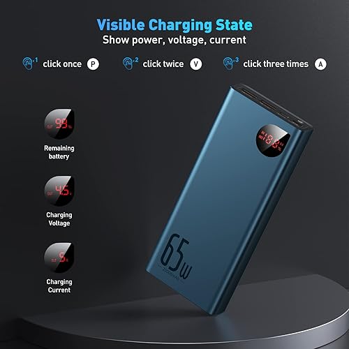 Miniatura 5 de Baseus 65W 20000mAh Laptop Power Bank &amp; Baseus 20000mAh 20W Magnetic Battery Pack