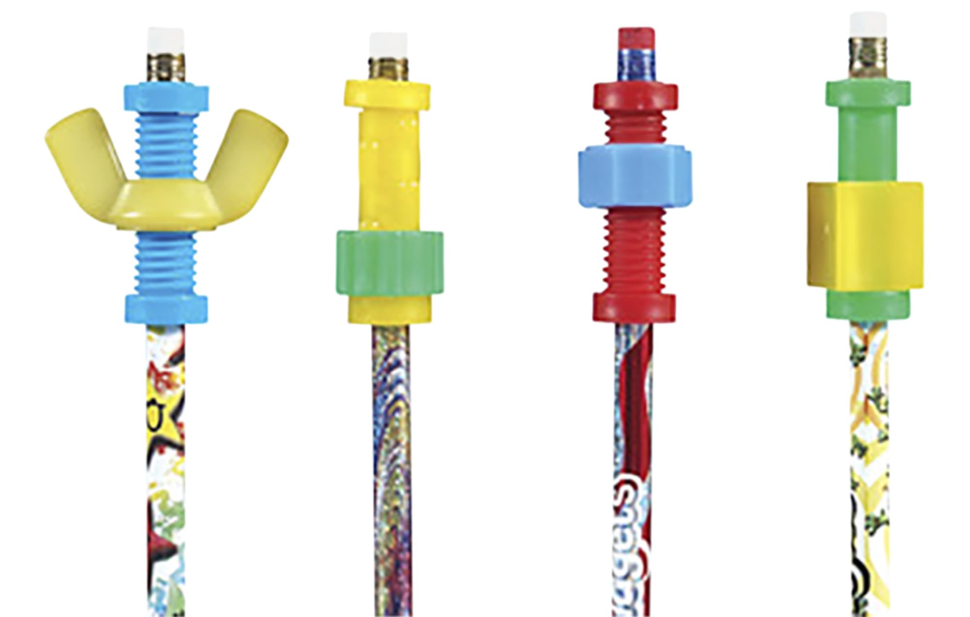 School Specialty 3568 Abilitations Pencil Set with Fidgets, Assorted, Set of 4