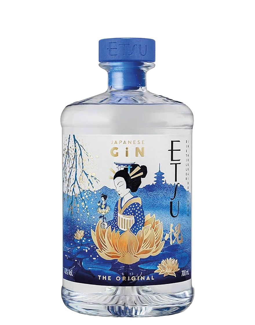 – Etsu Japanese Gin – Premium Craft Gin 70cl 43% ABV | Distilled in Hokkaido with Yuzu, Tea Leaves & Botanicals | Light Floral Japanese Spirit | Ideal for Gin & Tonic, Cocktails & Japanese Gifts