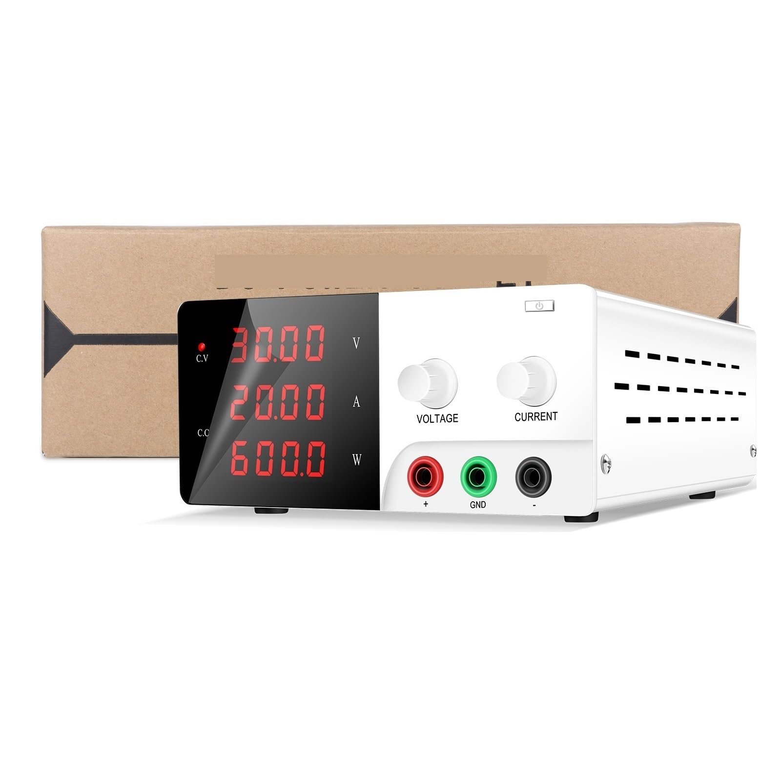 Fuente Alimentacion Regulable, Fuente de alimentación conmutada profesional de 900W DC 0-30V 0-20-30A Fuente de alimentación de laboratorio ajustable Variable digital de voltaje constante(0-30V 0-20A)