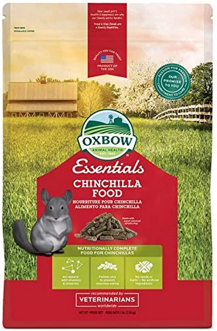Oxbow Essentials Chinchilla Food, 3 Lb, Multicolour, Cd3, Oxbow Animal Food