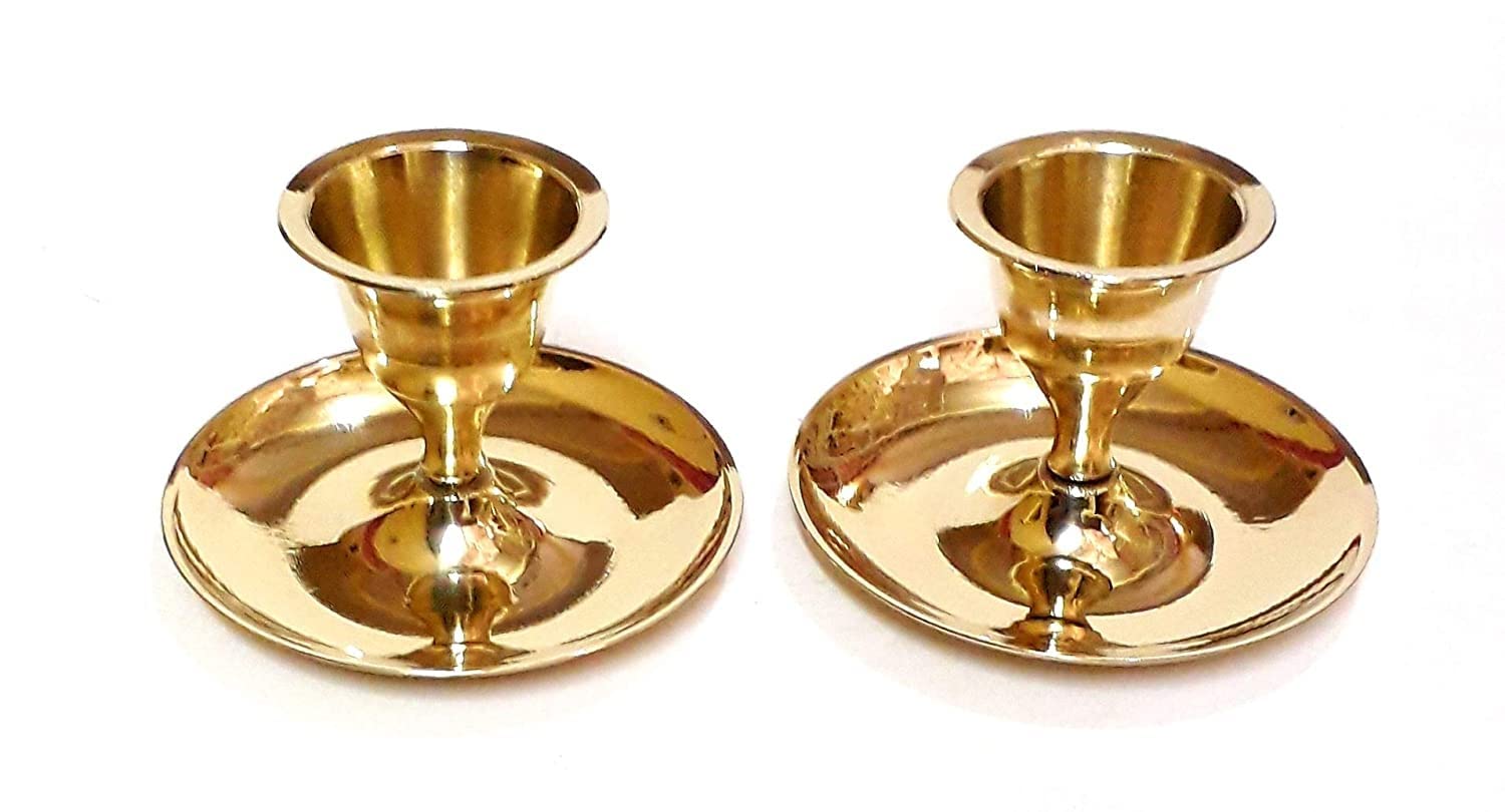 S.S TRADERS Golden Brass Candle Stand for Home Decoration Dining Table Home décor-image-17
