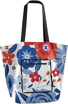 Amazon.com: susiyo Red White Blue Colored Floral Extra Large