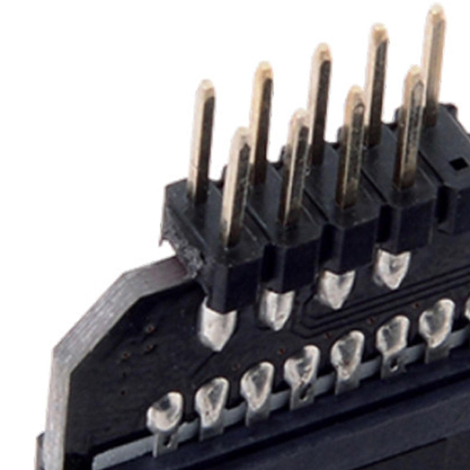 Adaptador USB 2.0 9 Pines a USB 3.0 19 Pines Conector Puente para Tarjeta Madre con Función de Adaptación Inversa Y Transmisión Estable de Información, 5 Piezas