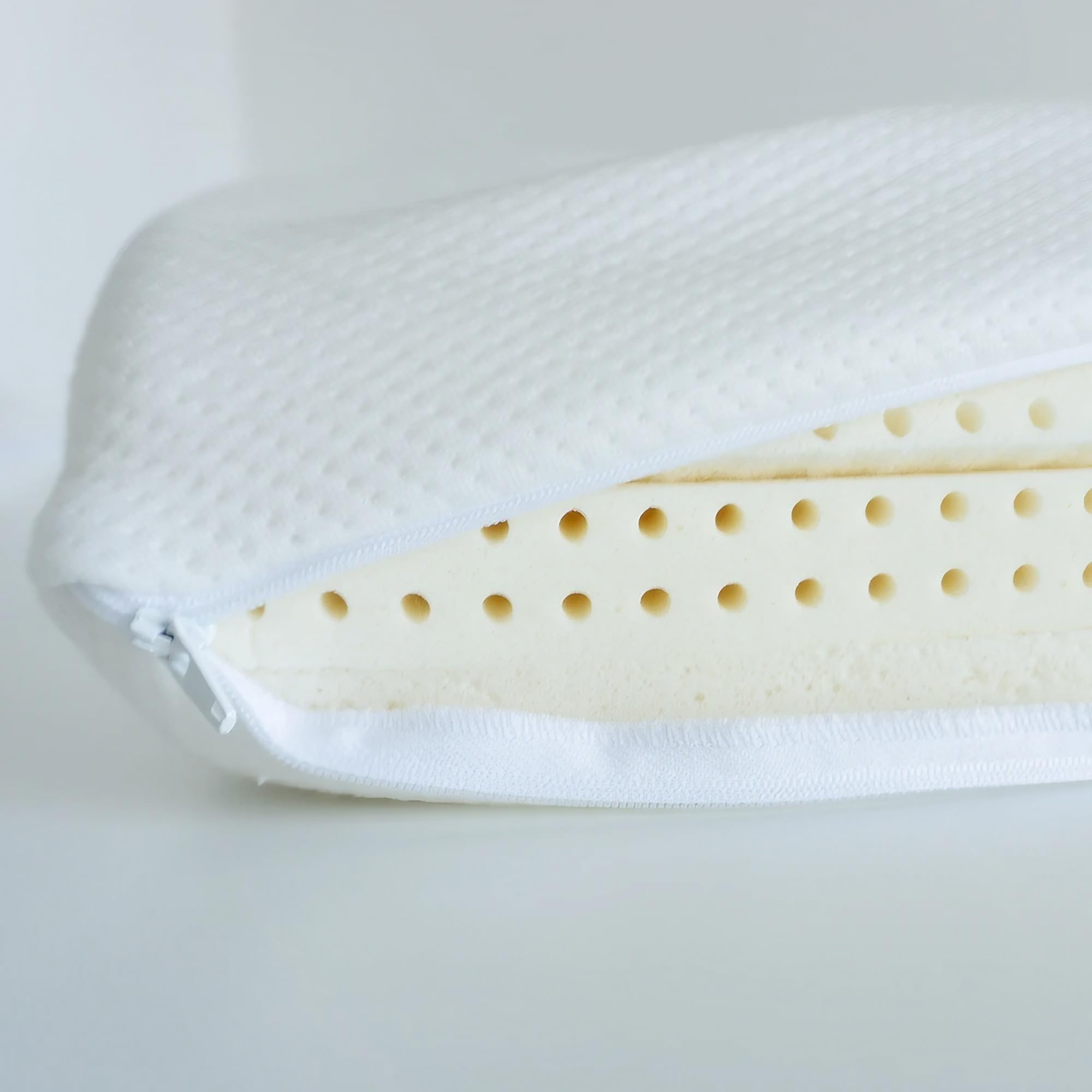 Talalay Naturlatex Kissen 62x30 cm höhenverstellbar ergonomisches Nackenstützkissen mit Tencel Bezug Made in Germany