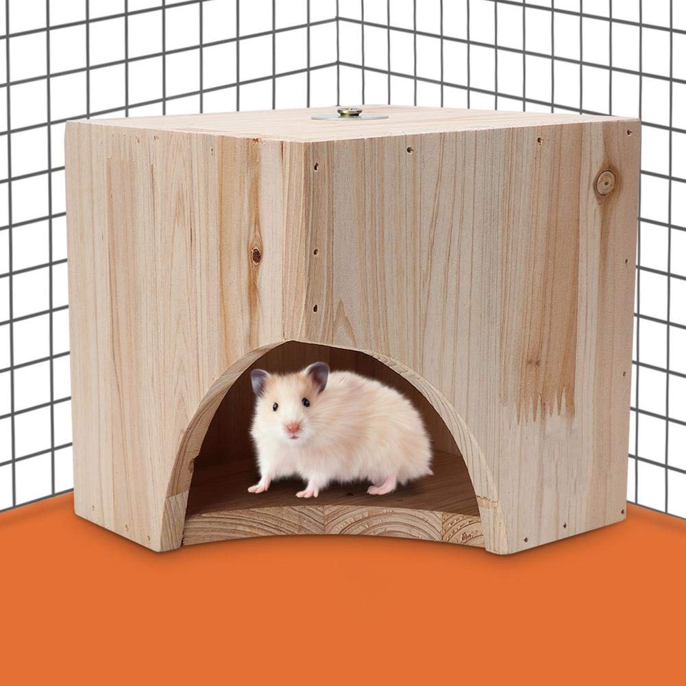 Hamsterhaus Aus Holz - Natürliches Versteck Mit Belüftung Für Kleintiere