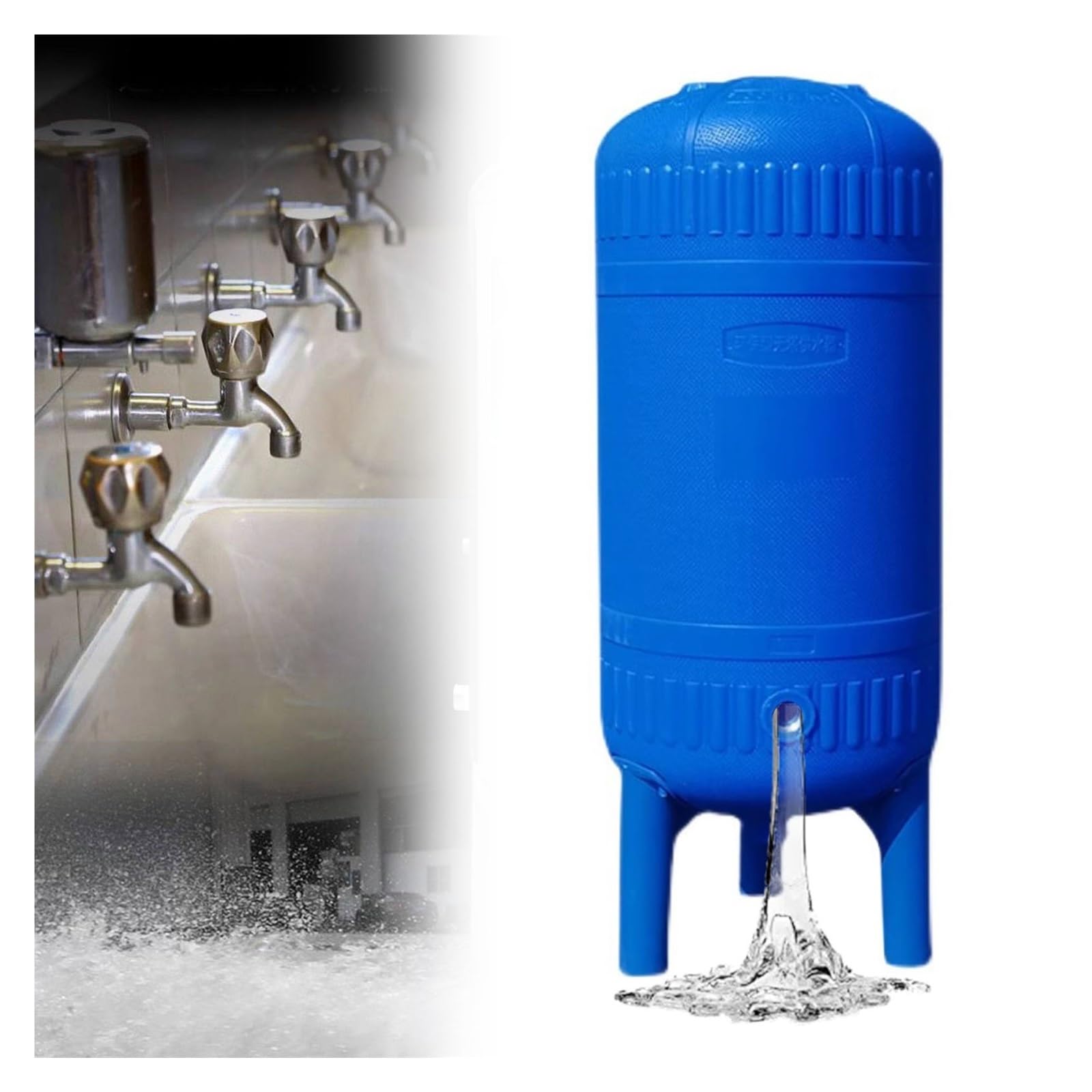 Serbatoio dell'acqua pressurizzato verticale con connettori, contenitore di stoccaggio da 20/40/50/80 galloni per lavanderia, cucina, giardino