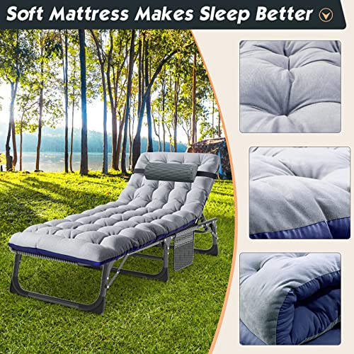 Mophoto Folding Lounge Chair 5-Position, Folding Cot, Portable Outdoor Folding Chaise Lounge Chair For Sun Tanning, Perfect For Pool Beach Patio Sunbathing #TOP4