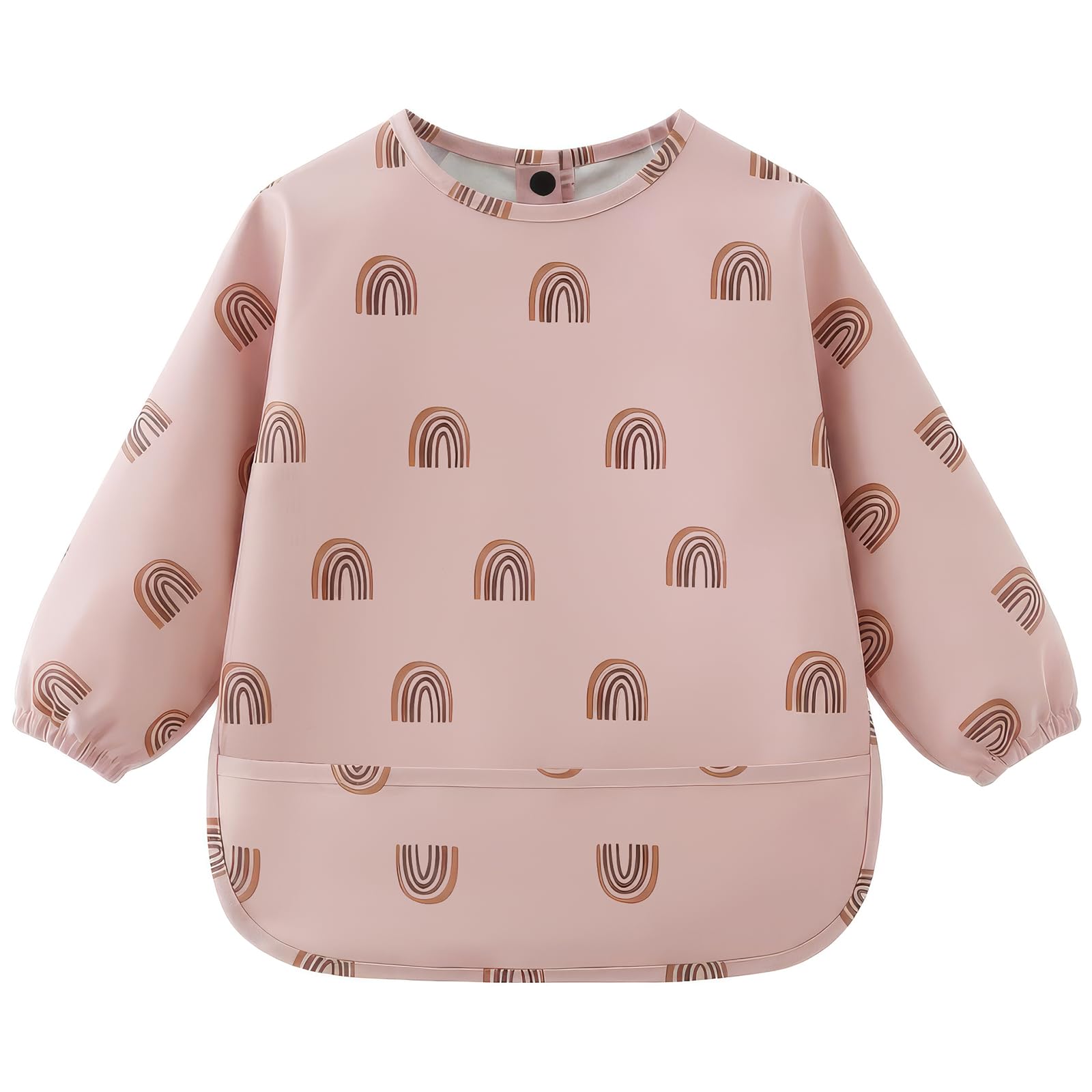 AOOTE Baby Lätzchen mit Lange Ärmeln, Lätzchen mit Ärmeln Baby Mess Proof, Weiches und Hautfreundliches Material,Lätzchens zum Stillen für Handwerk Malerei Bemalen Spielen von 6 Monaten bis 12 Monaten