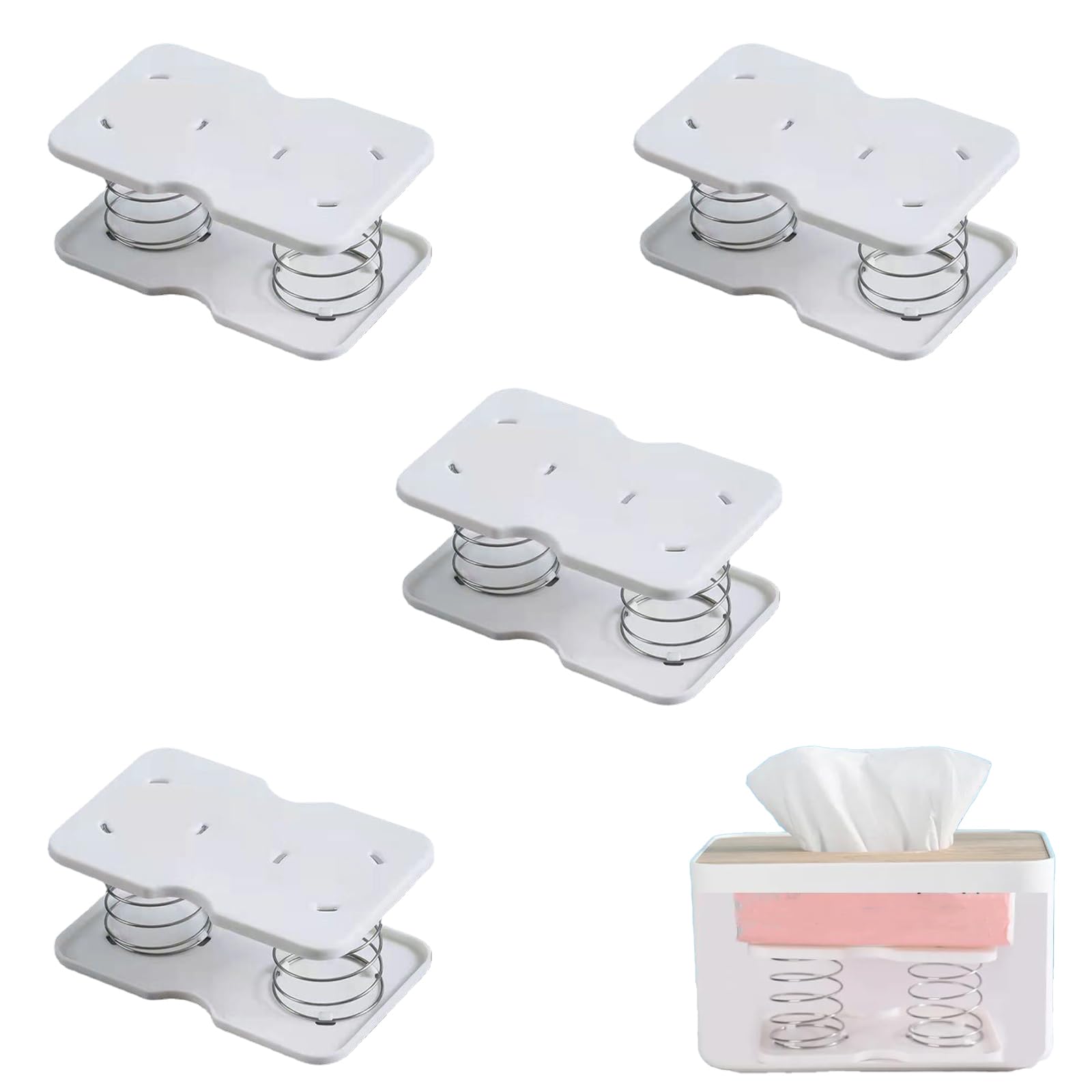 Amazon｜Liroyal ティッシュケース 底上げ スプリング (4個セット