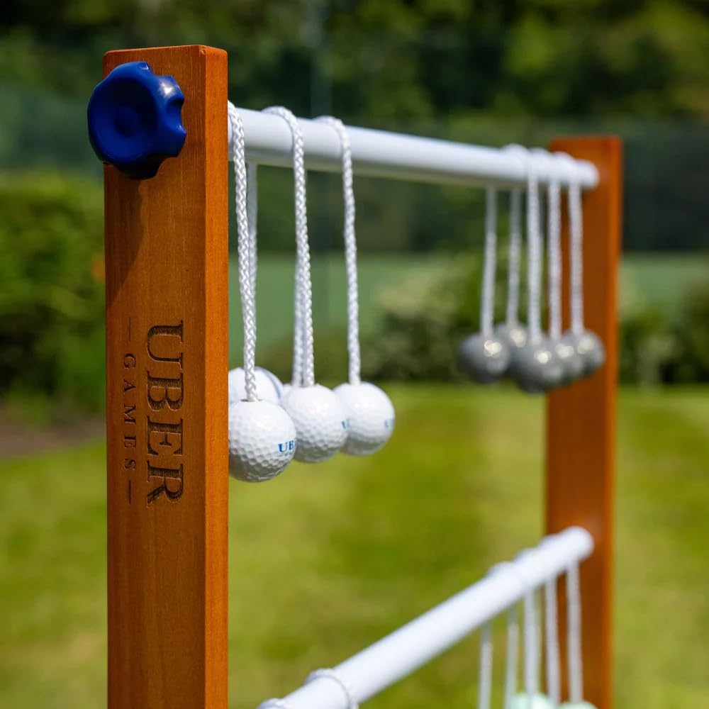 Ubergames Nouveau 2024 Jeu de Golf Échelle Kit Professionnel Balles de Golf en Bois Massif Noir/Blanc