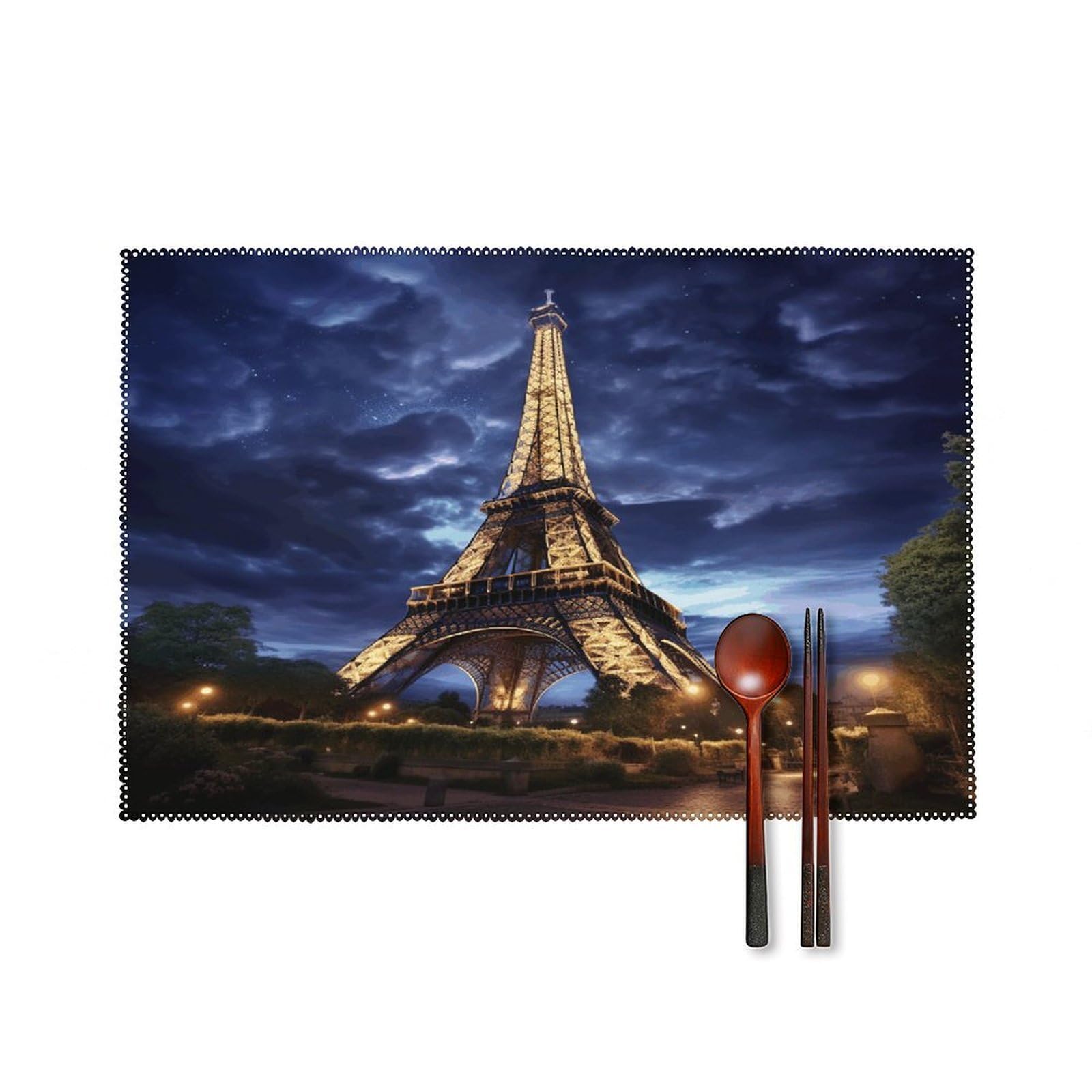 Fodpand Style Fantasy Eiffel Tower Placemats Set Of 4 Place Mats Table Mats
