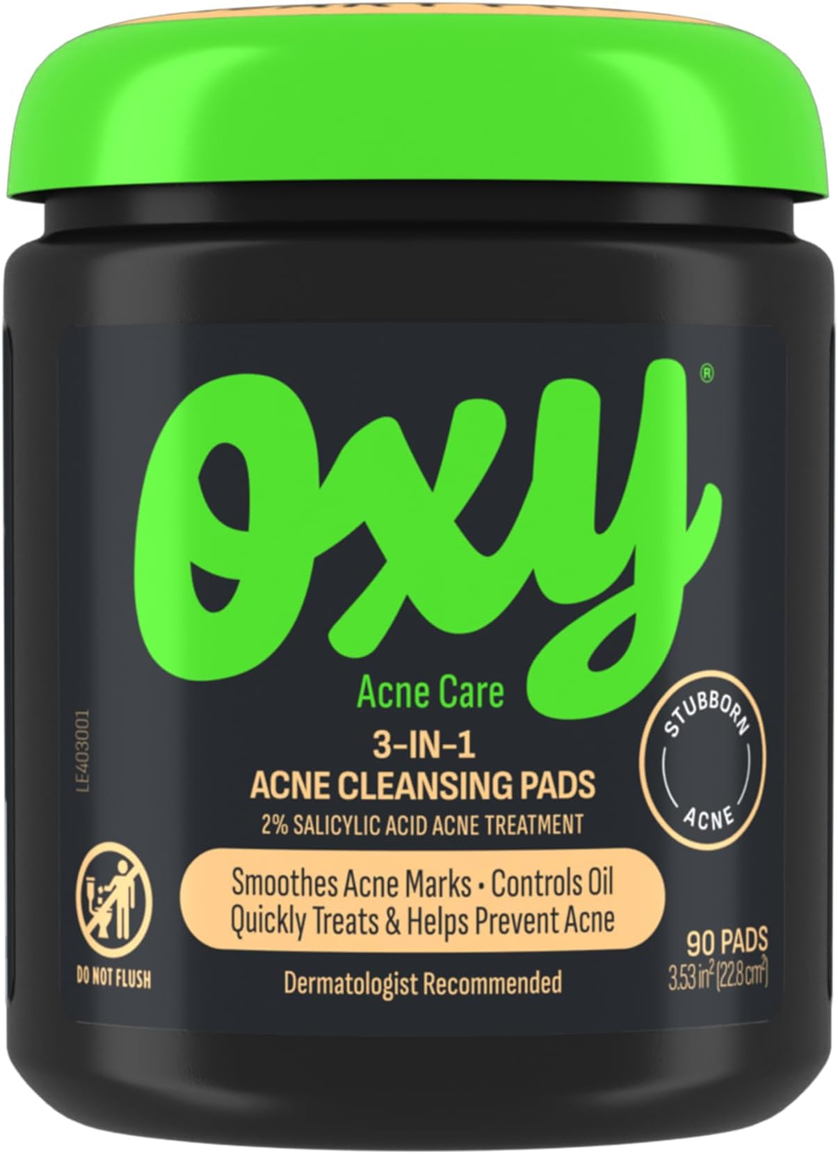 3-IN-1 Acne Facial Cleansing Pads, Maximum Strength 2% Salicylic Acid Stubborn Acne Treatment, Controls Oil, Unclogs Pores, Smooths & Brightens Skin, Dermatologist Recommended, 90 Pads