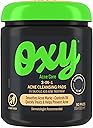 Oxy 3-IN-1 Acne Facial Cleansing Pads, Maximum Strength 2% Salicylic Acid Stubborn Acne Treatment, Controls Oil, Unclogs Pores, Smooths & Brightens Skin, Dermatologist Recommended, 90 Pads