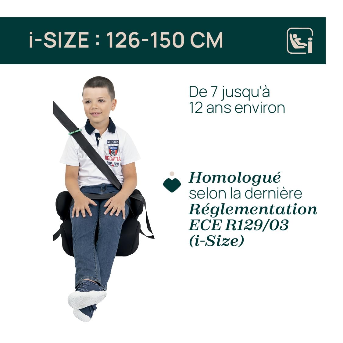 Chicco, Quasar i-Size, Fotelik Podwyższający dla Dziecka 7-12 Lat 126-150 cm, Łatwy Montaż za Pomocą 3-Punktowego Pasa, z Prowadnicą Pasa, Wyściełanymi Podłokietnikami i Wygodnym Siedziskiem, Grey