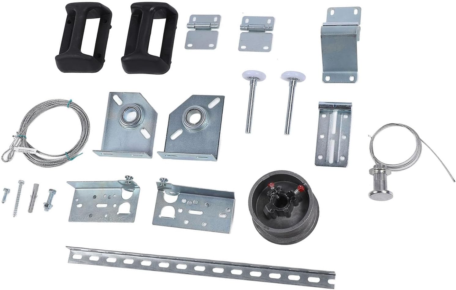 Garage Door Tune Up Kit Stainless Steel Smoother Performance Door Bracket Wheel Roller Wire Rope Hinge Trail Set
