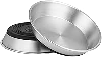 WROSWT Stainless Steel Cat Bowls - Whisker Friendly Shallow Non-Slip 2 Pack, Heavy Duty for Food Water & Elevated Stands