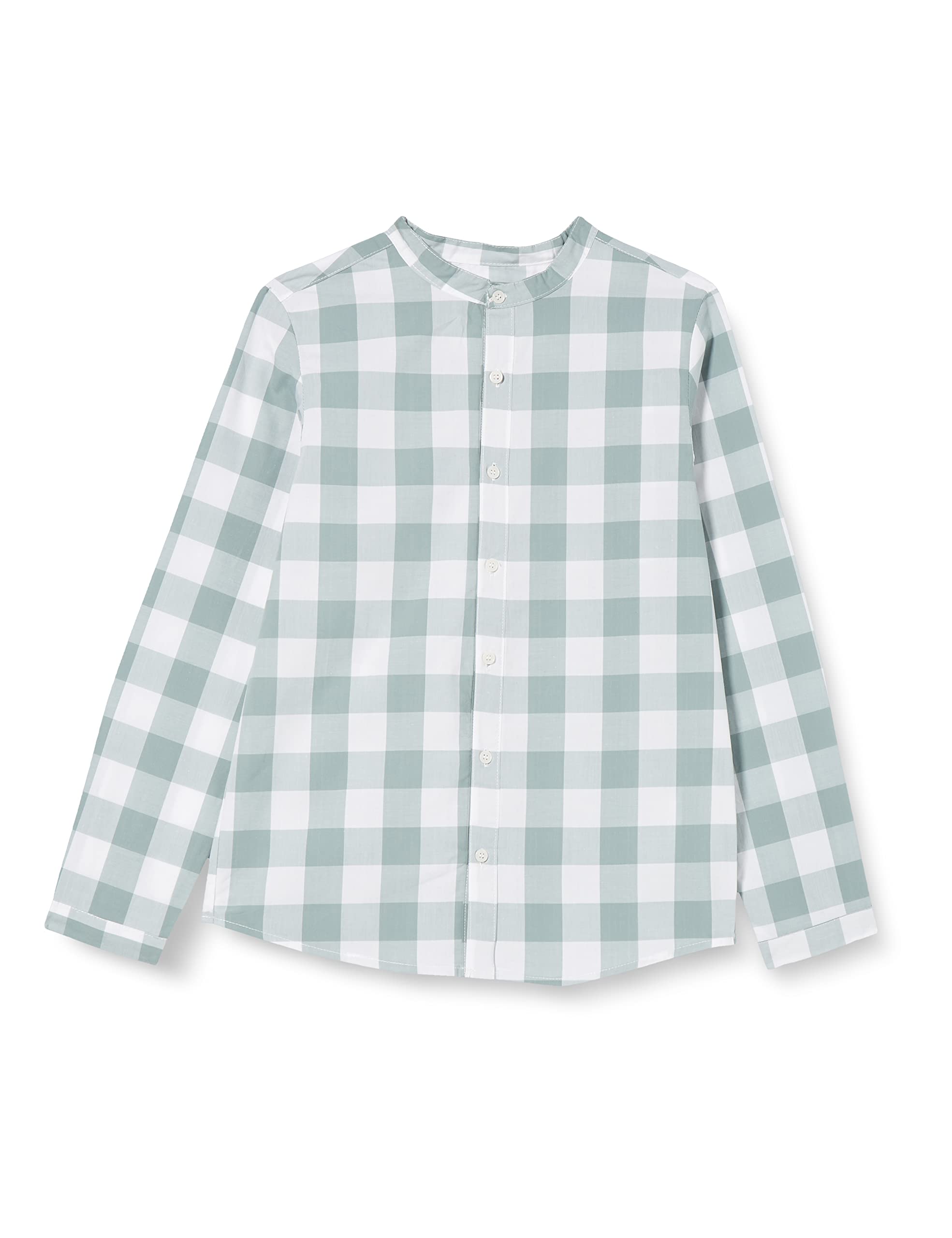 Gocco Camisa Cuello Mao Cuadro Vichy Verde Niños