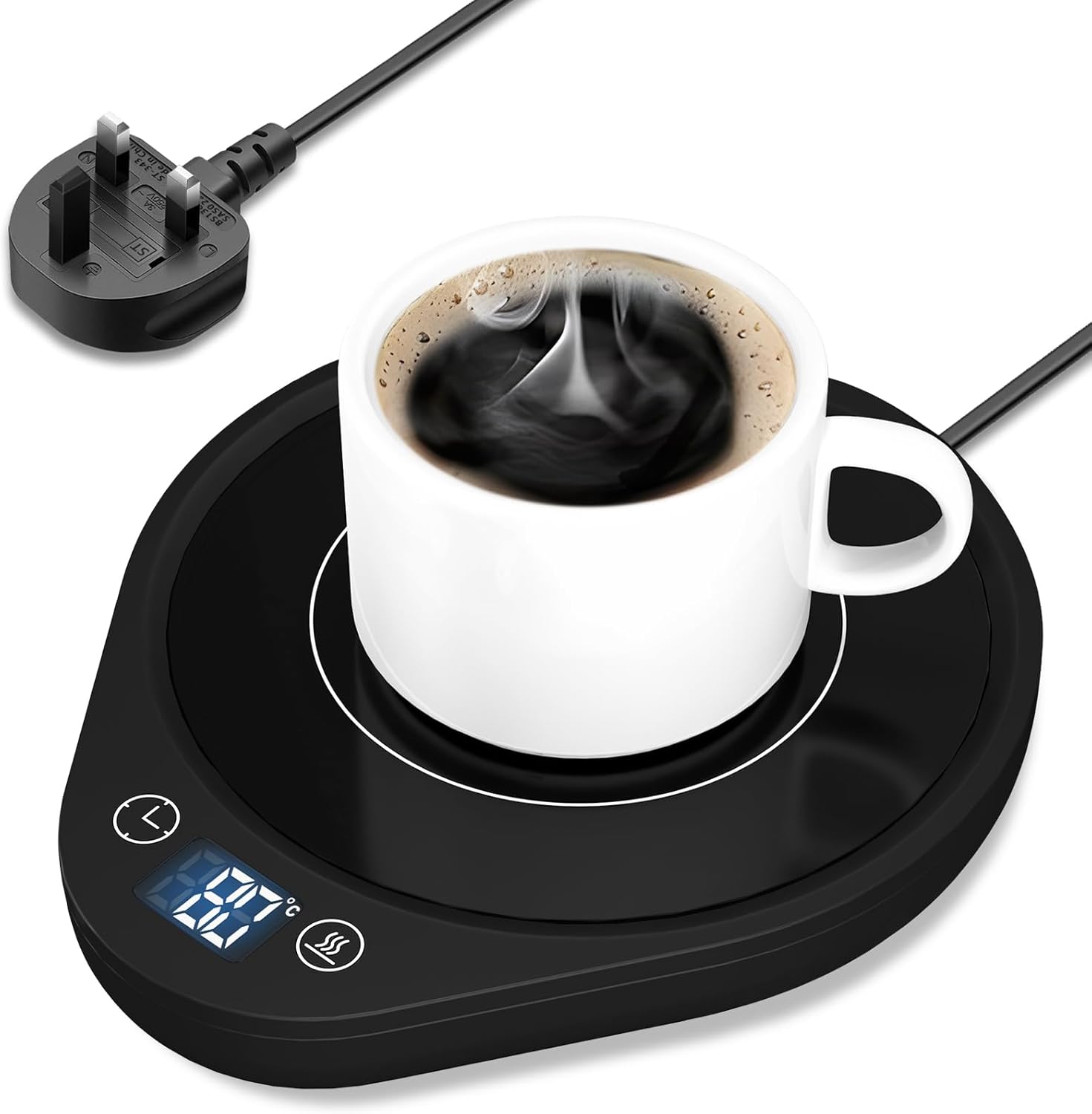 Mug Warmer With 3 Temperature Settings - Coffee Cup Warmer With Auto Shutoff For Desk