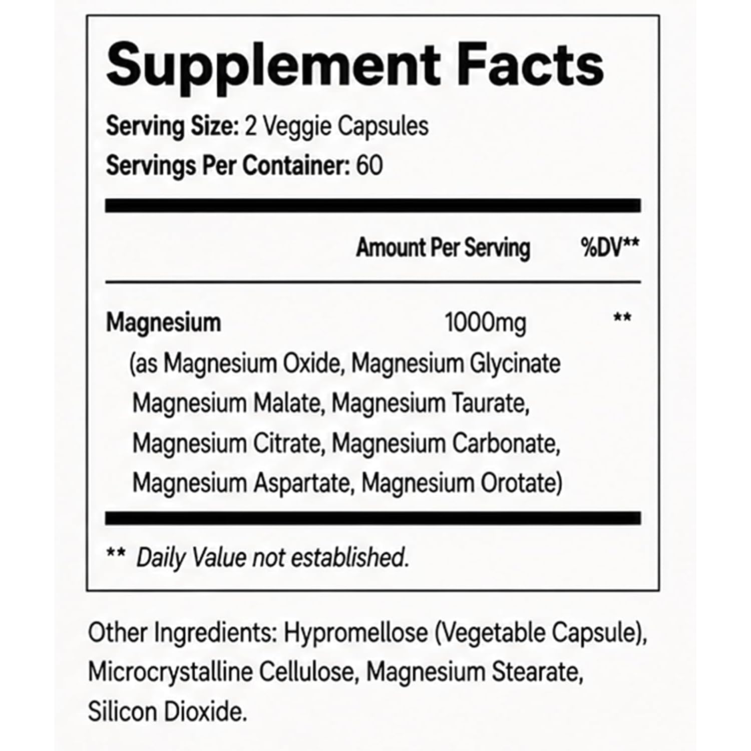 Magnesium Blend, 8-in-1 Magnesium Complex with Magnesium Glycinate, Supports Relaxation, Muscle Function, Energy & Daily Wellness, 120 Vegan Capsules (White, 1Pcs) — Amazon image 6