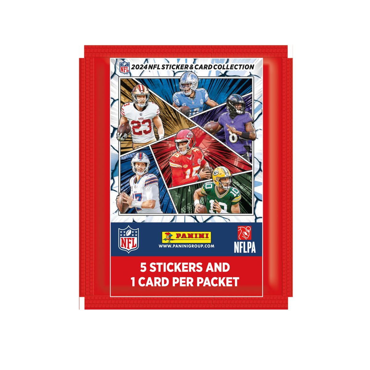 Panini 2024 NFL Sticker & Card Collection Display (50 Tütchen)