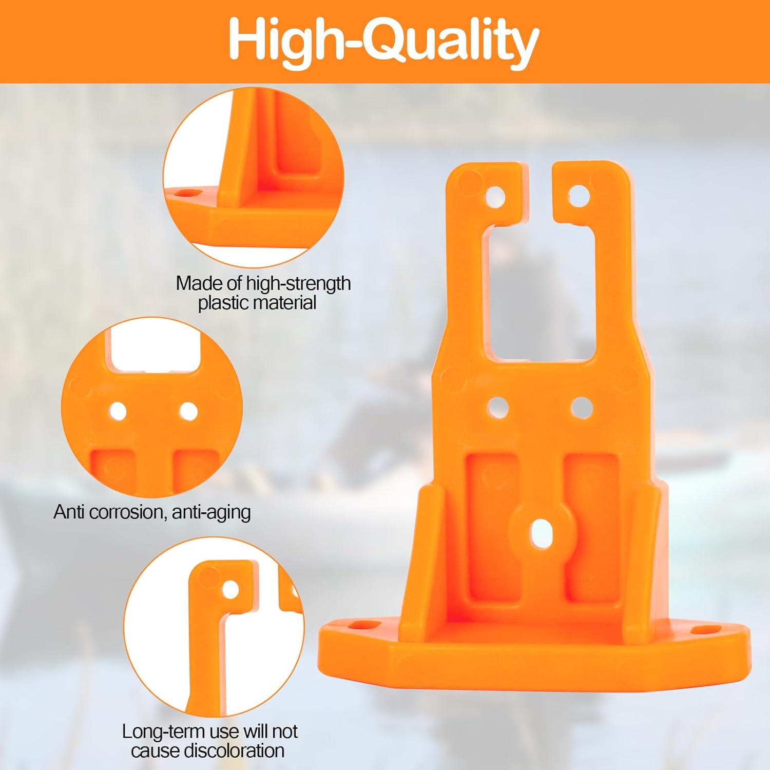 Kayak Transducer Mount Bracket Compatible with Old Town Sportsman, Kayaks Transducer Accessories (Orange) -2 Pack