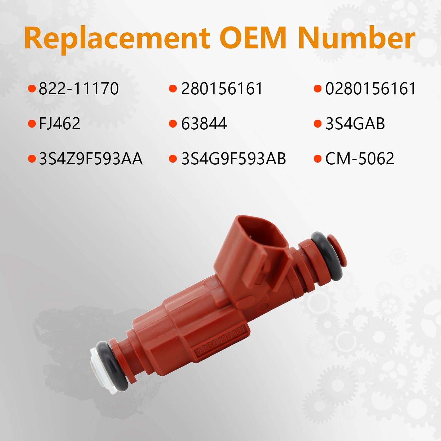 Fuel Injectors 4.0L Compatible with For:-Jeep Cherokee 1999 2000 2001 Wrangler 1999-2004 Grand Cherokee 1999-2004, Replace OE 0280156161 (Set of 4)