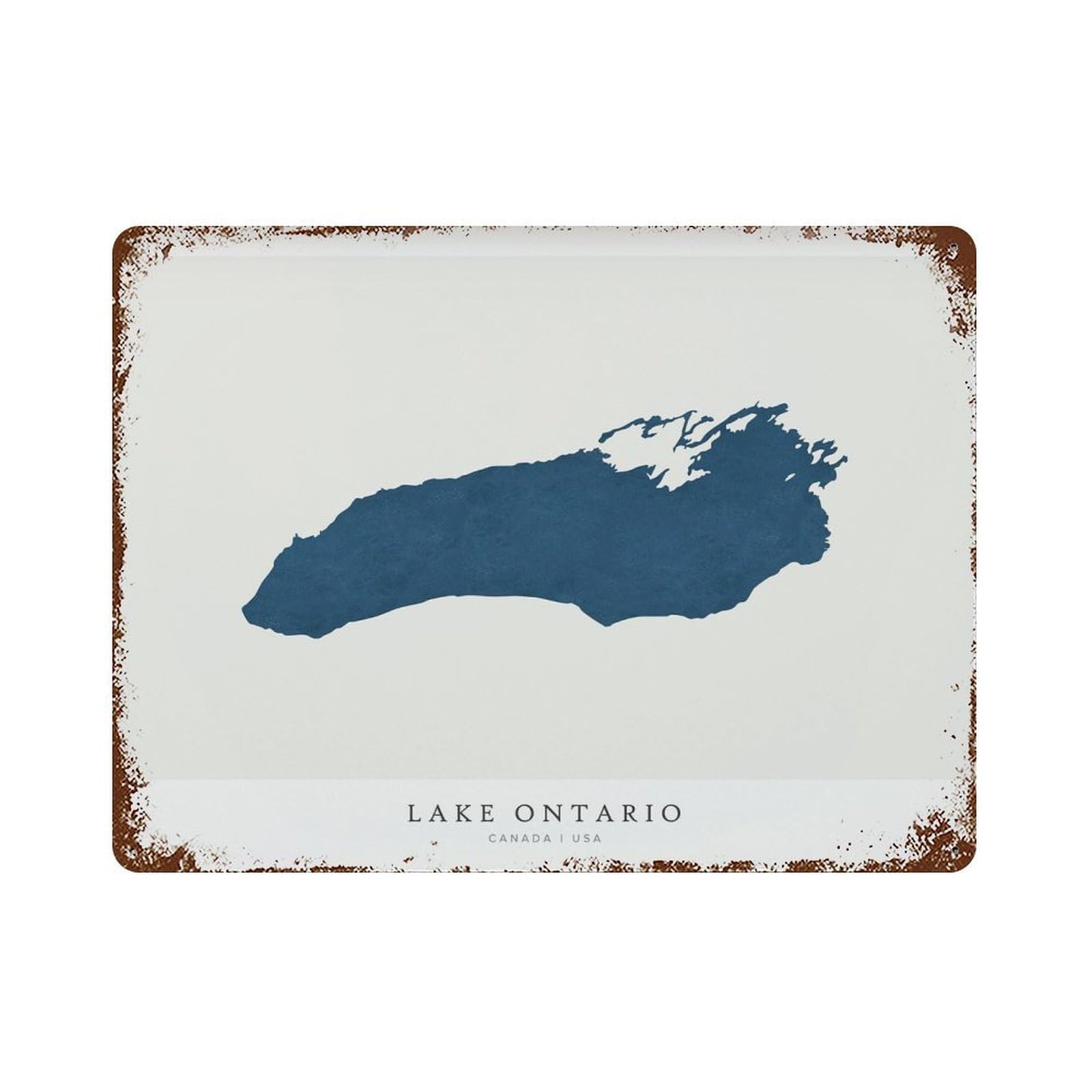 xiaoxiaoshen Lake Ontario Map Canada (2) Wall Decor Art Metal Tin Poster Modern Home Decor Art Home Bar Shop Decorations Vintage Sign 30x40cm