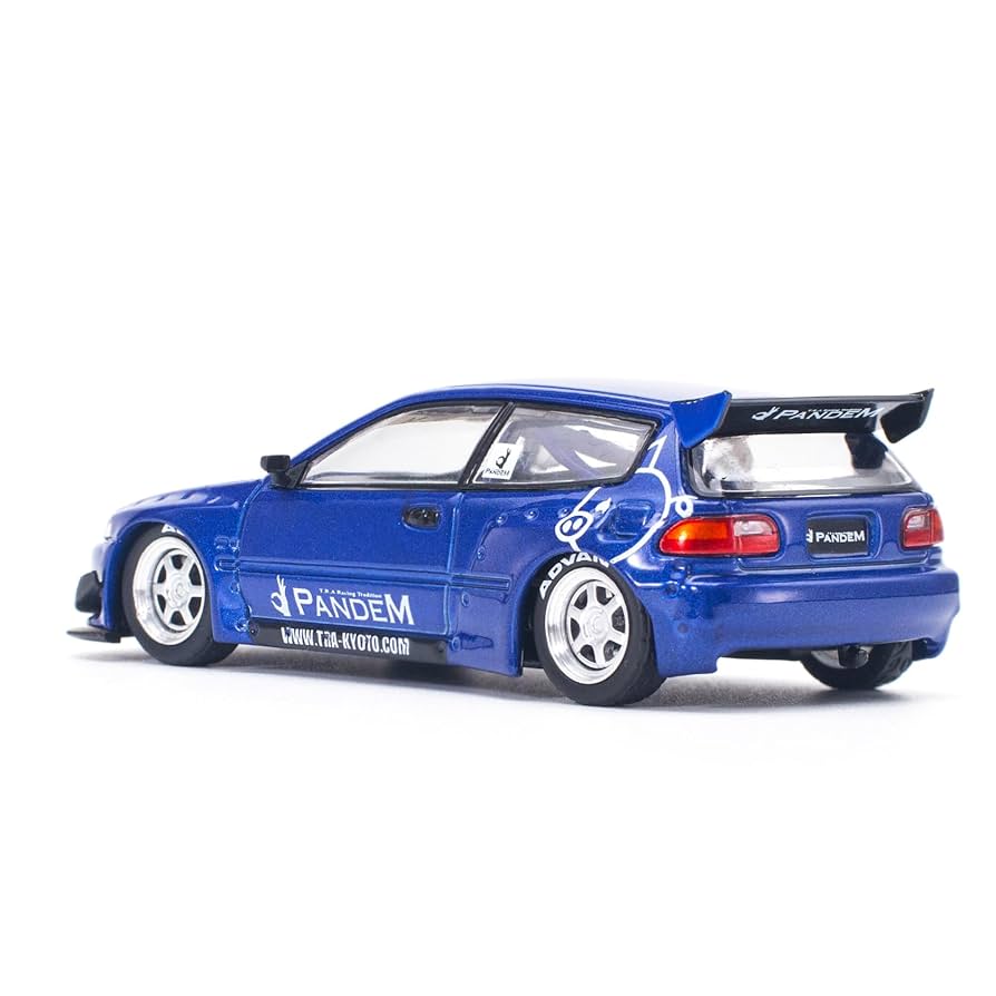 POPRACE マレーシア限定 TMCS PANDEM CIVIC EG6 Pop Race 1:64 Pandem Civic EG6 Dark Chrome TMCS 2025 Event