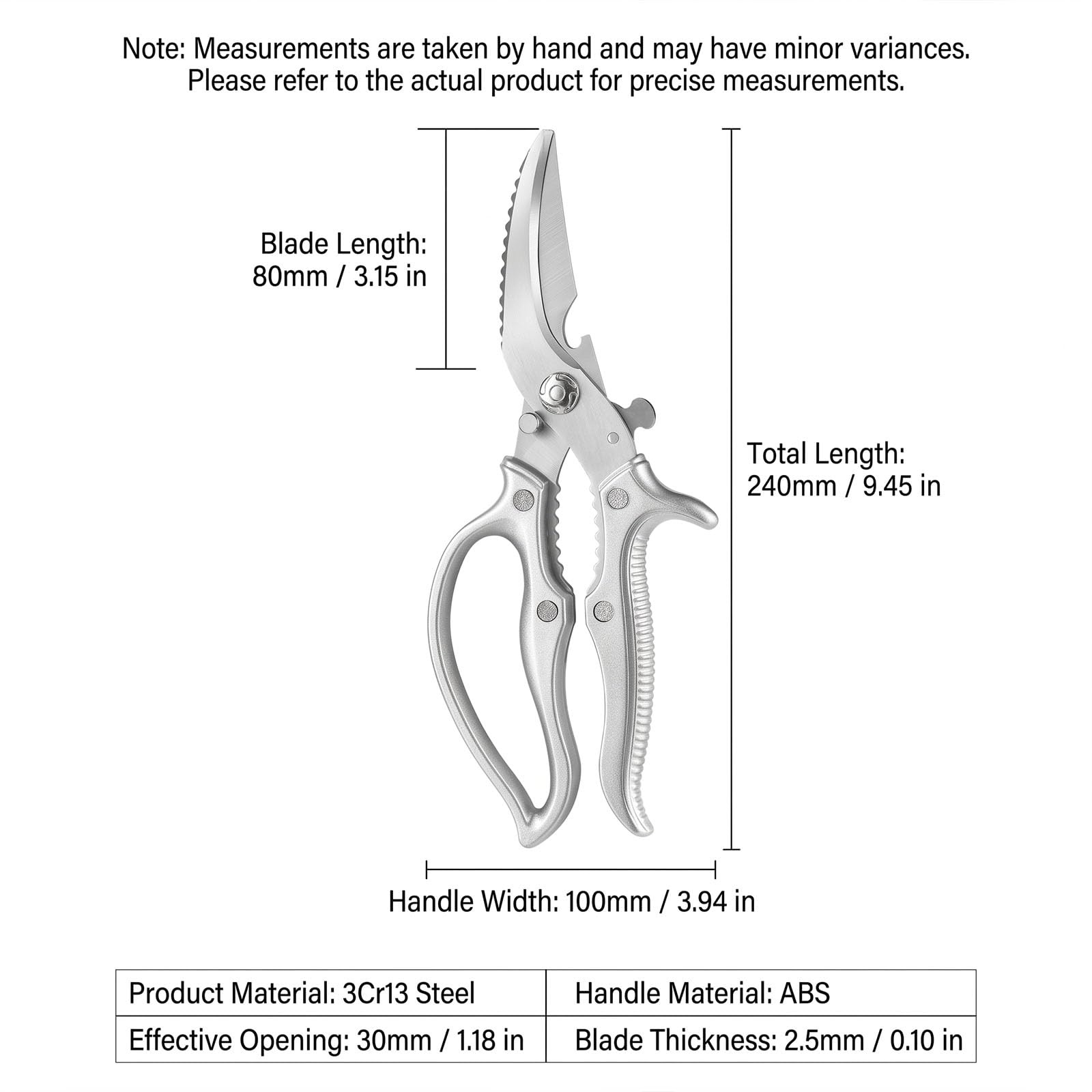 Multifunction Kitchen Shears Heavy Duty, Bone Cutting & Quail Egg Scissors, Meat Cutter for Food, Fish, Poultrys, Turkey, Gifts Women Men (1 pc)