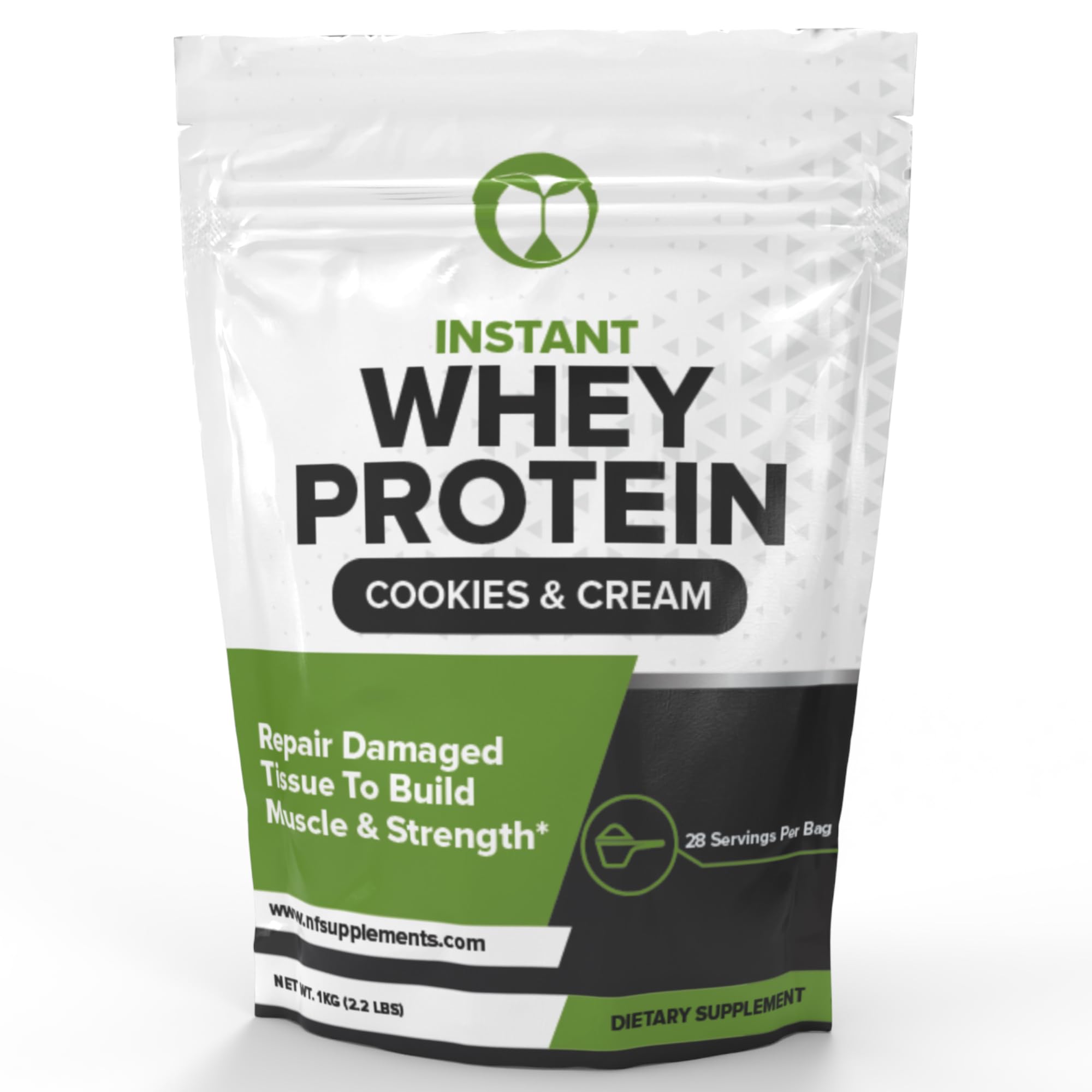 Whey Protein Powder | 1kg / 2.2lbs | Cookies & Cream Flavour | 28 Servings | Isolate, Concentrate & Hydrolysate Blend (2.2lbs / 1kg, Cookies & Cream)