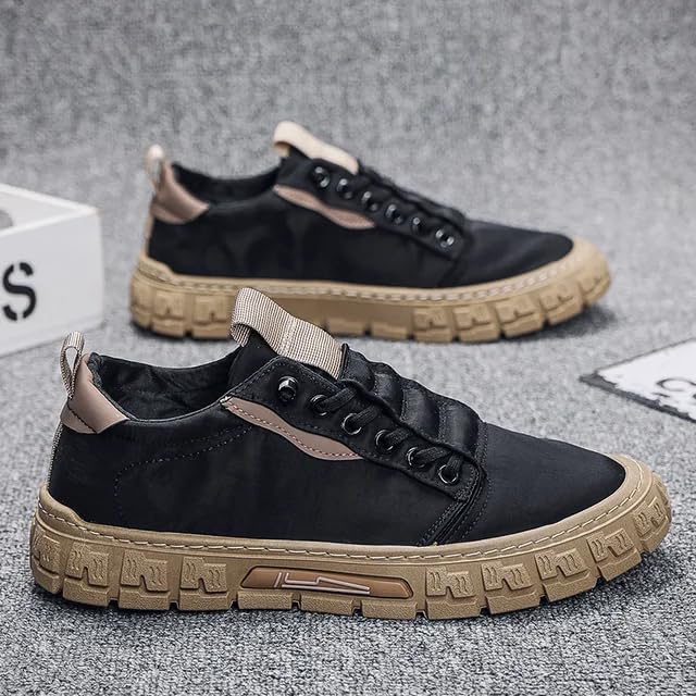Image of Canvas Shoes Men's Breathable New Men's Shoes Fashionable and Versatile Casual Board Shoes Skates Shoes