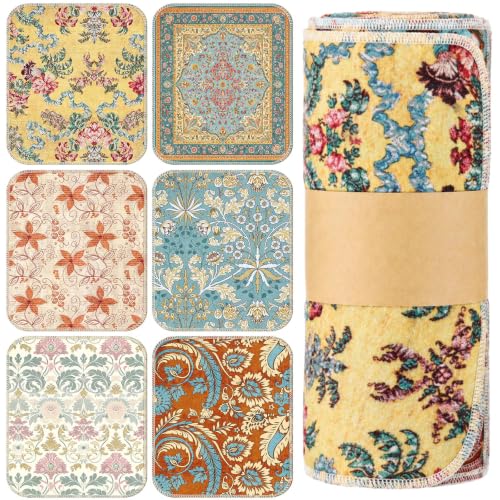 Image of Redbaker 30 Pcs 18 Pcs Reusable Paper Towel for Kitchen,Retro Floral