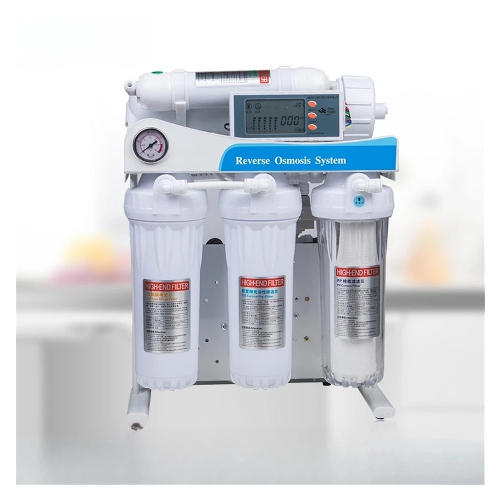 600G/800G Ro Umkehrosmose-Filtersystem Aquarium Smart Auto Wasserfiltersystem Stufe 5 Mit starker Reinigungseffizienz(Rack mounted 400G)