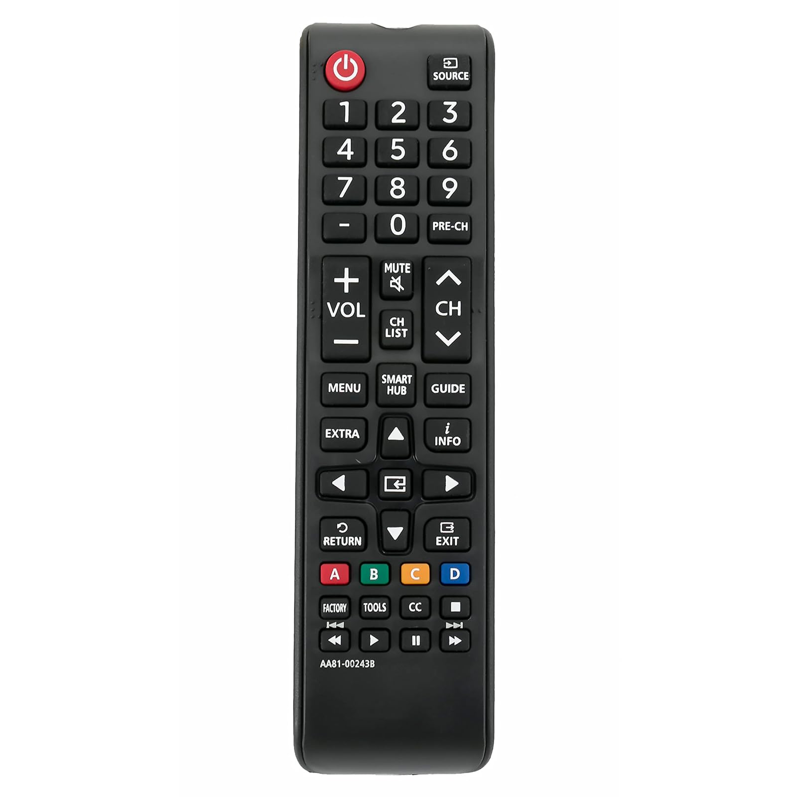 VINABTY AA81-00243B Replace Service TV Remote Control fit for Samsung TV TM1240A UE48H6270SSXZG UE55F9080STXZGUE UE55F9080STXZG UE55F6770SSXZG UE46F6320AWXXN UA46F5500ARXUM UE55JU6050UXZG 55HU8500ZXZT