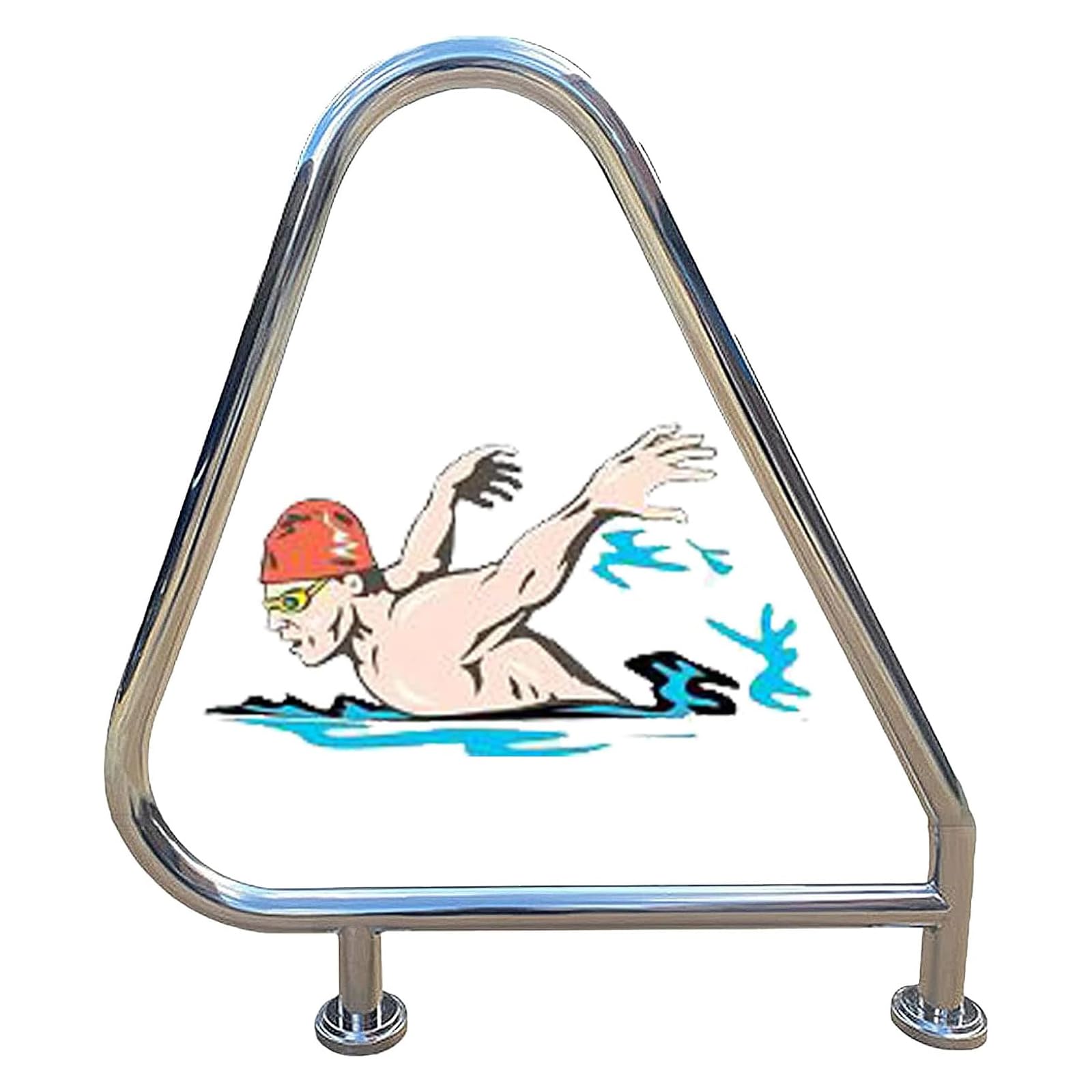 Pool Handrail Swimming Pool Stair Rail 304 Stainless Steel Rustproof Pool Handrail for Inground Pool and Outdoor Pools
